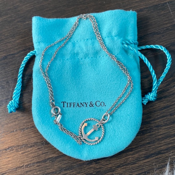Tiffany & Co Anchor charm and chain. - Picture 1 of 12